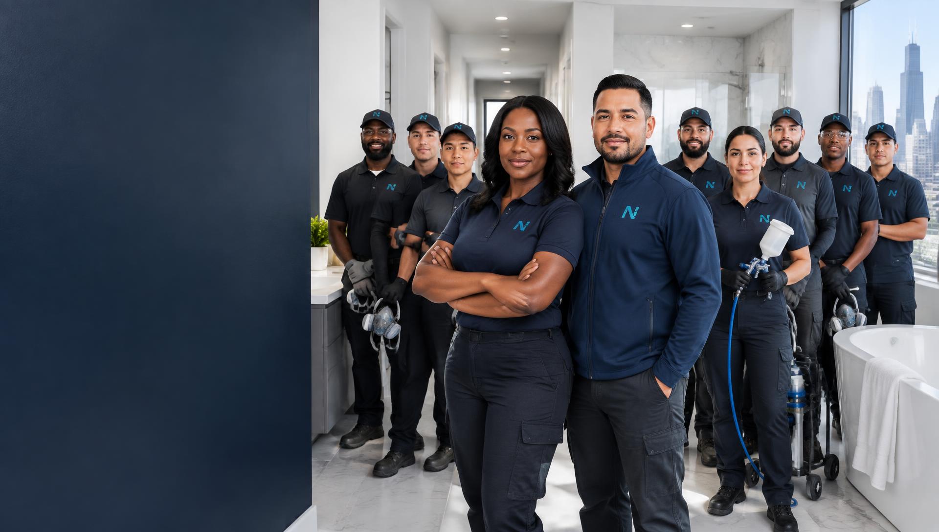 New Image Reglaze commercial project team